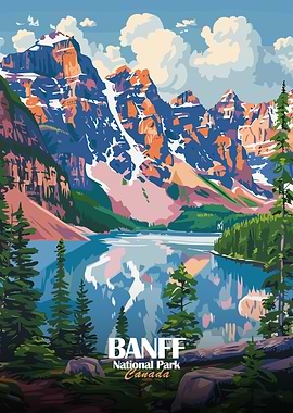 Banff National Park Canada Landscape Art