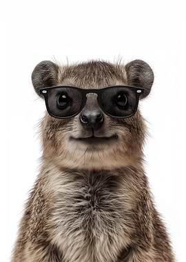 Cool Tree Hyrax with Sunglasses Portrait