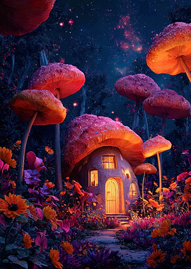 Mushroom House in Enchanted Forest
