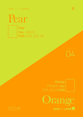 Pear and Orange Color Palette