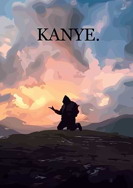 Kanye Silhouette on Mountain Top