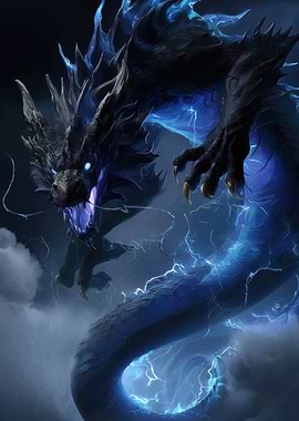 Blue Lightning Dragon