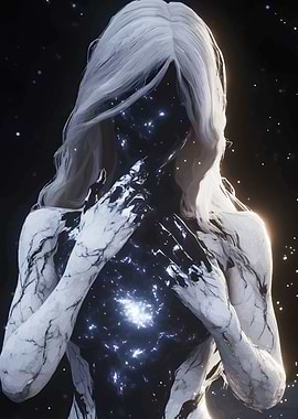 Celestial Woman with Galaxy Body