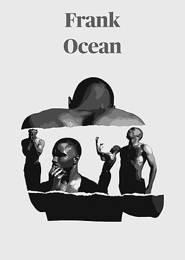 Frank Ocean Monochrome Portrait