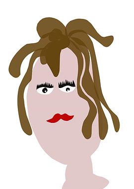 Abstract Portrait with Brown Hair