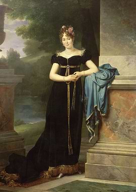 Portrait of a Woman in Black Dress
