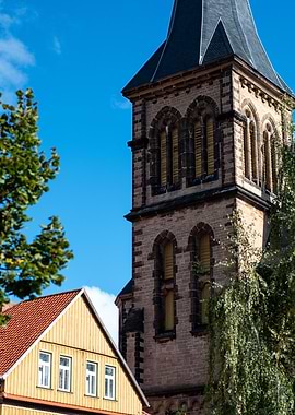 Church Tower and Building Exterior