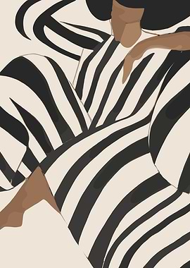 Striped Fashion Illustration
