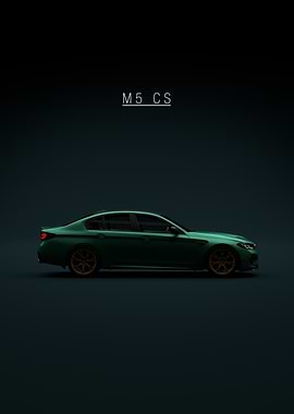 Green BMW M5 CS F90