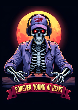 Forever Young Gamer Skeleton