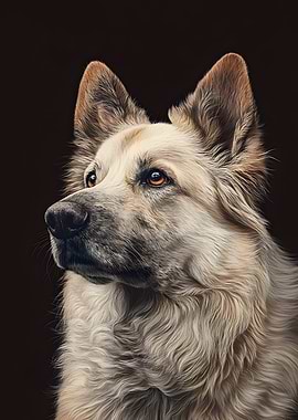 Portrait of A German Shepherd