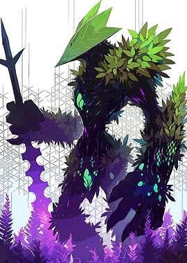 Leafy Forest Guardian Spear