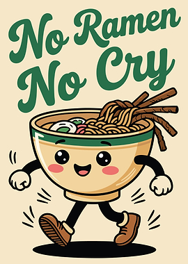 No Ramen No Cry Cartoon