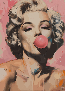 Marilyn Monroe Bubble Gum Pop Art