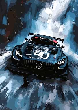 Mercedes AMG GT3 Racing Car