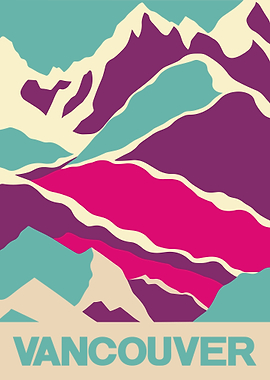 Vancouver Mountain Landscape Art Print