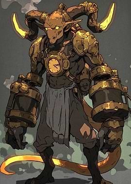 Steampunk Minotaur Warrior