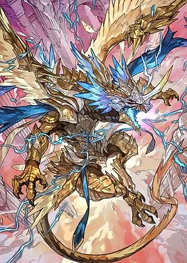 Golden Dragon Blue Accents