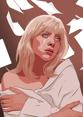Billie Eilish Digital Art Portrait