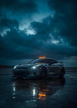 Cool Car on Wet Surface