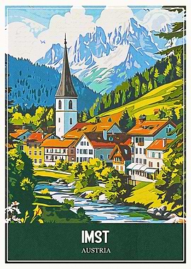 Imst Austria Travel Poster