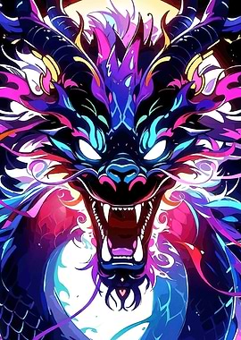 Colorful Dragon Animal