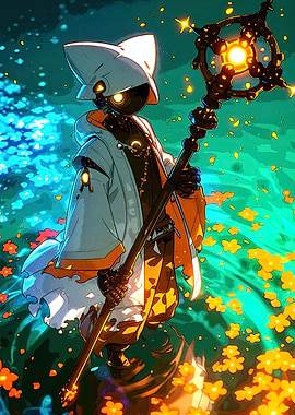 Fantasy Robot Mage Staff