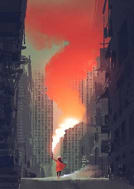 Flare in the Cityscape