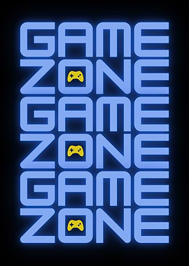 Game Zone Neon Text Art
