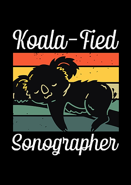 Koala-Fied Sonographer Retro Design