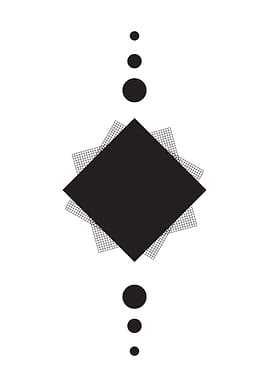 Abstract Black and White Geometric Design