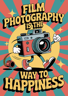 Film Photography Happiness Retro Cartoon