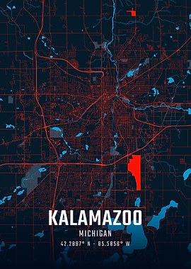 Kalamazoo City Map