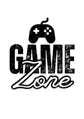 Game Zone Black and White Graphic