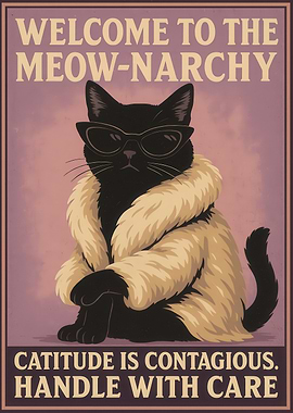 Meow-narchy Cat Poster