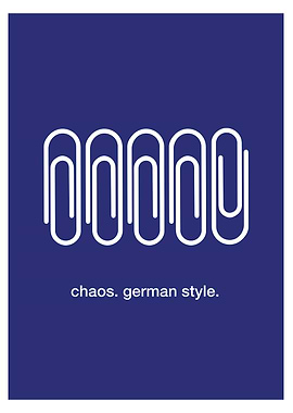 Chaos German Style Paperclips Minimalist Art
