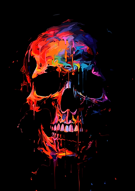 Colorful Skull Painting
