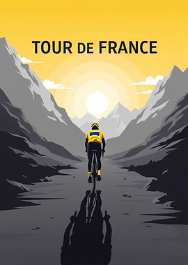 Tour de France Cycling Illustration