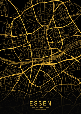Golden Essen City Map