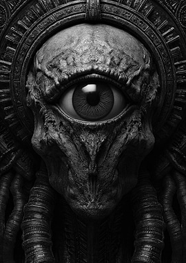 Monochrome Alien Creature