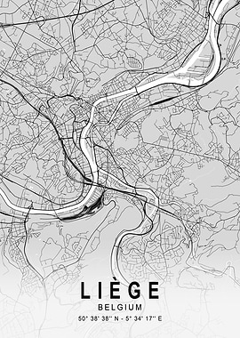 Liège Light City Map