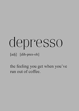 Depresso Definition Text Art