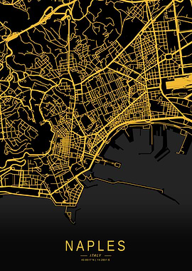 Golden Naples City Map