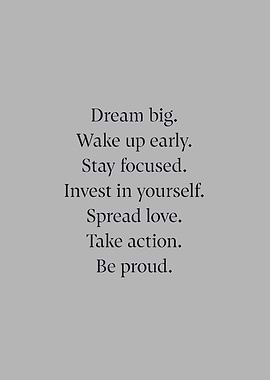 Inspirational Text on Gray Background