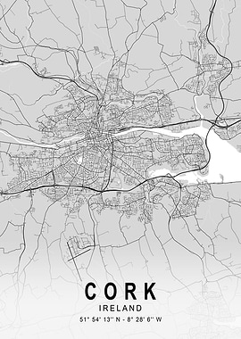 Cork Light City Map