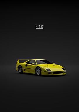 Ferrari F40 1992 - Yellow Front