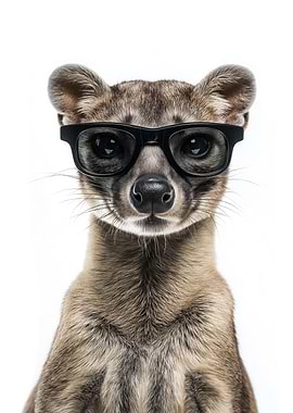 Fossa with Glasses Portrait