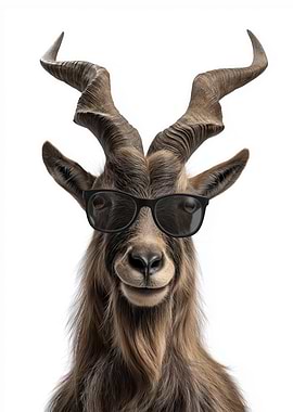Cool Markhor with Sunglasses