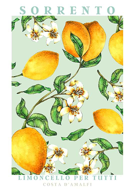 Sorrento Limoncello Floral Pattern