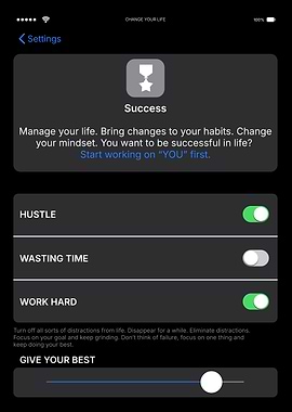 Success Motivational Poster-Change Your Life Dark mode